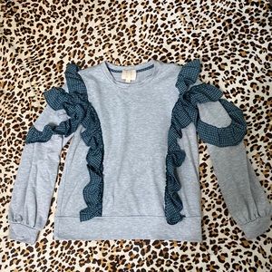 Ruffle sweater small